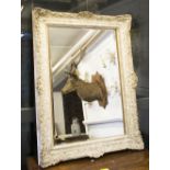 WALL MIRROR, in a 19th century frame, 82cm x 110cm.