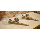 TORCHERE WALL LIGHTS, a pair, Art Deco style, 56cm H.