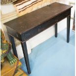 SIDE TABLE, Oriental style Chinoiserie decorated on square supports, 115cm W x 82cm H x 41cm D.