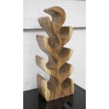 WOODEN WINE RACK, for eight bottles contemporary design solid wood, free standing, 72cm H x 26cm W.