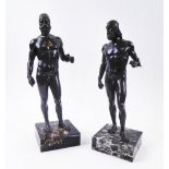 'BRONZE DI RIACE', a pair, after the ancient Greek school, 40cm H.