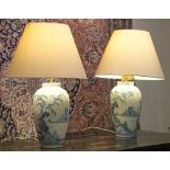 LAMP BASES, a pair,