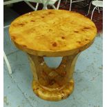 SIDE TABLE, circular Art Deco style in walnut finish, 59cm diam. x 58cm H.