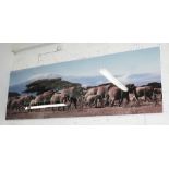 21ST CENTURY PHOTOPRINT, of elephants, on acrylic, 180cm x 120cm.