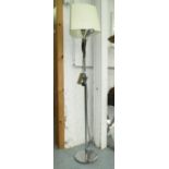 STANDARD LAMP, Contemporary style with shade plus attached reading light, 176cm H.