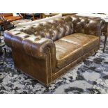 ARTSOME COACH HOUSE COLLECTION CHESTERFIELD SOFA, two seater,