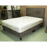 VISPRING ELITE MATTRESS AND DIVAN BASE, medium sprung mattress with hand upholstered base,