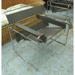 WASSILY MANNER CHAIR, as originally designed by Marcel Breuer, 1925, 78cm W x 73cm H.