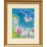 MARC CHAGALL 'Place de la Concorde', original lithograph, 1952, suite: Vision of Paris,