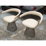 PLATNER MANNER CHAIRS, a set of four, after the Warren Platner 1966 design,