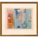 RAOUL DUFY 'French interior', lithograph, 1969, ref: Pierre Levy, edition: 1000, 50cm x 65cm,