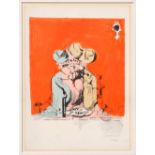 GRAHAM SUTHERLAND 'Three headed rock III', lithograph, 1982, with stamped and embossed signature,