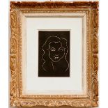 HENRI MATISSE 'Tête de femme', original linocut, limited edition 950, suite 'Themes and variations',