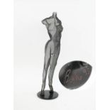 DAVID BEGBIE, female figure, signed and dated to base '95, 48cm x 13cm x 13cm.