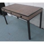 DESK BY ARMANI CASA, in snakeskin finish, with three drawers below, on square supports,