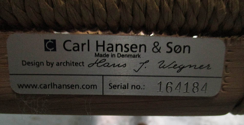 WISHBONE CHAIRS, a set of four, by Carl Hansen and Son, as designed by Hans J Wagner 1949, - Image 2 of 2