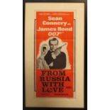 EON PRODUCTIONS/UNITED ARTISTS 'From Russia With Love', 74cm x 33cm, framed and glazed.