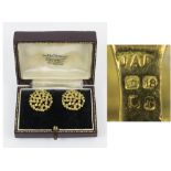 18CT GOLD CLIP EARRINGS, a pair, hallmarked London 1972, makers mark JAD.