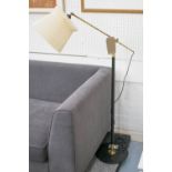 FLOOR READING LAMP, by Kaare Klint, Danish, adjustable, 158cm H.