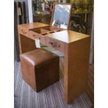 HAVANA VANITY SET BY MUFTI, dressing table and storage cube stool , 112cm x 39cm x 115cm approx.