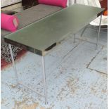 CONSOLE TABLE, Contemporary with a rectangular top, 150.5cm L x 72.5cm H x 50.5cm D.