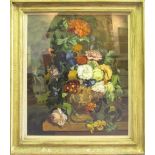 XX CENTURY WEST EUROPEAN SCHOOL 'Still life with Flowers', oil on canvas,