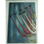 RED ARROWS 3D, metal wall art.