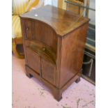SIDE CABINET, early 19th century, possibly Russian, mahogany with brass inlay,