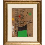 JOAN MIRO pochoir in colours, 1961, edition: 1200, printed by Jacomet, 30cm x 23cm,