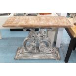 CONSOLE TABLE, Italian style distressed painted finish.