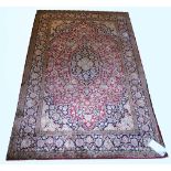 PURE SILK TEHRAN DESIGN RUG, 190cm x 128cm,