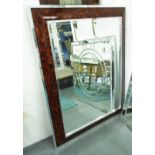 WALL MIRROR, from Andrew Martin, tortoiseshell style with bevelled plate, 142cm H x 110cm.