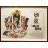 UNITED ARTISTS EON 'Live and Let Die', by Ian Fleming, with Roger Moore, film poster,