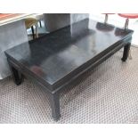 OPIUM TABLE, black lacquered finish, 75cm D x 135cm W x 46cm H.