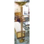 STANDARD LAMP, Art Deco manner, gilt and marbleised finish, 184cm H.