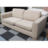 SOFA, traditional style, on oak feet, 200cm W x 92cm D x 87cm H.