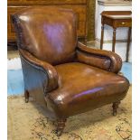 CLUB ARMCHAIRS, a pair,