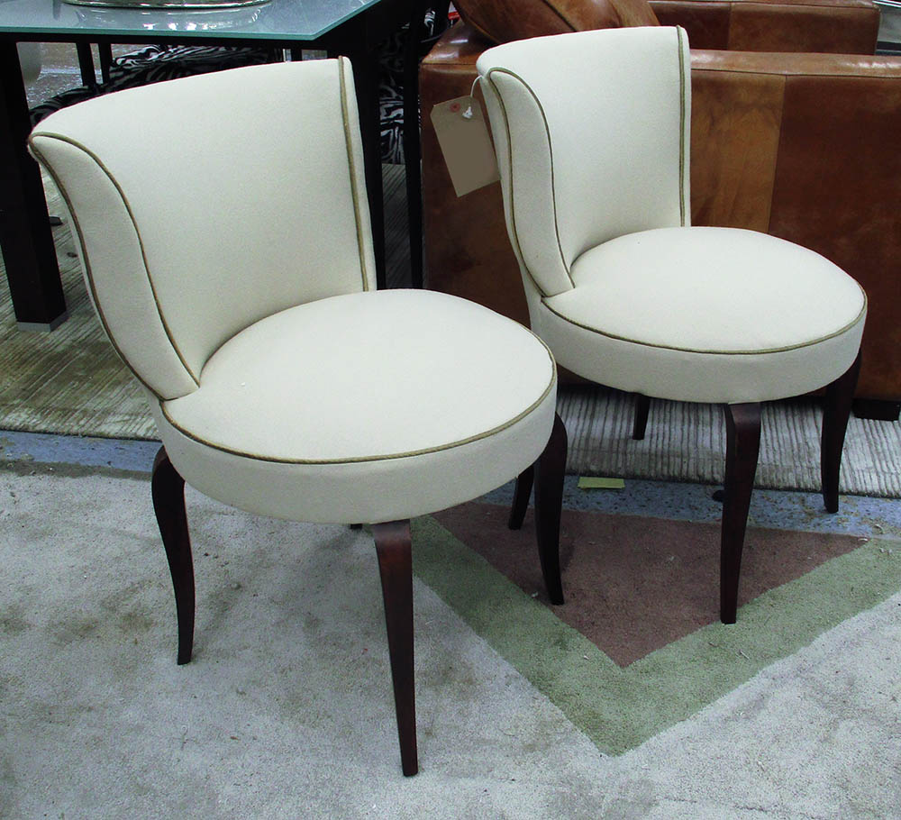 BEDROOM CHAIRS, a pair, French Art Deco, 1940's,