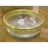 SAINT-LOUIS FRUIT BOWL, matching lots 514 and 515, gilt 'thistle' pattern, 22cm diam. x 8cm H.