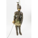 SICILIAN SOLDIER PUPPET, marionette, 68cm overall.