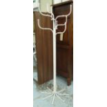 HAT/COAT STAND, in white painted metal, from Jasper Conran, 190cm H.