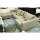 MINOTTI CORNER SOFA, upholstered in Holland and Berry Chamonix mushroom boiled wool,