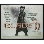 NEW LINE CINEMA 'Blade', film poster, signed by Guillermo del Toro, 80cm x 103cm, framed and glazed.