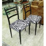 DINING CHAIRS BY THE CHEEKY CHAIRS COMPANY, a set of five,