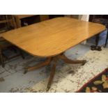 BREAKFAST TABLE, Recency mahogany with rounded rectangular tilt top, 69cm H x 137cm W x 103cm D.