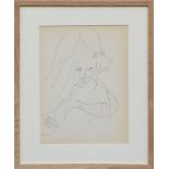 HENRI MATISSE 'Woman with veil V7', collotype, 1943, limited edition 950, 33cm x 25cm,