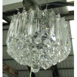 CHANDELIERS, four matching, each approx 36cm W x 31cm H.