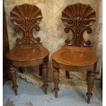 HALL CHAIRS, a pair,