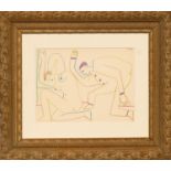 PABLO PICASSO '31.1.54.II', printed by Mourlot Freres, 25cm x 34cm, framed and glazed.