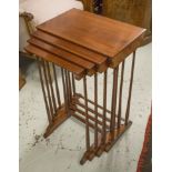 QUARTETTO TABLES, 19th century mahogany with rectangular tops, largest 74cm H x 50cm W x 32cm D.